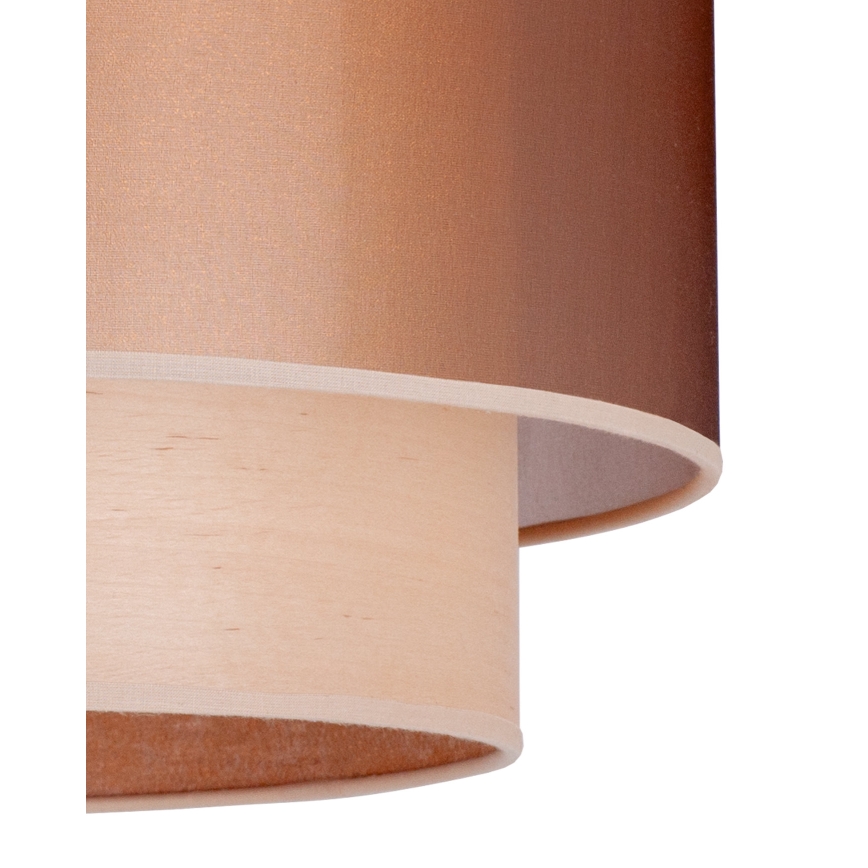 Duolla - Lestenec WOOD BOHO 1xE27/15W/230V pr. 45 cm baker/bež