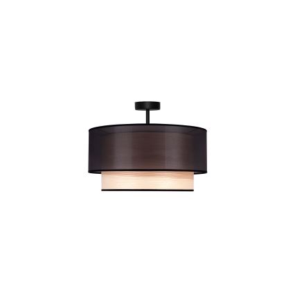 Duolla - Lestenec WOOD BOHO 1xE27/15W/230V pr. 45 cm črna/bež