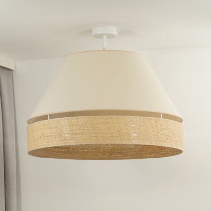 Duolla - Lestenec YUTE AVIGNON 1xE27/15W/230V pr. 60 cm krem barva/bež