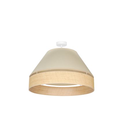 Duolla - Lestenec YUTE AVIGNON 1xE27/15W/230V pr. 60 cm krem barva/bež