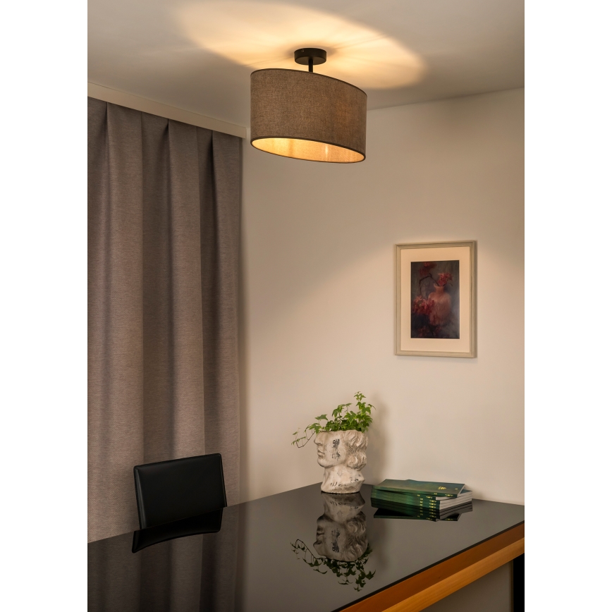 Duolla - Nadgradni lestenec OVAL 1xE27/15W/230V rjava