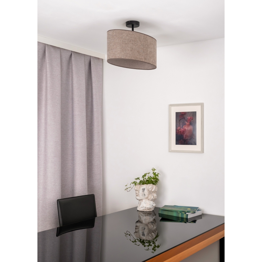 Duolla - Nadgradni lestenec OVAL 1xE27/15W/230V rjava