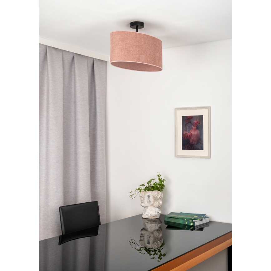 Duolla - Nadgradni lestenec OVAL 1xE27/15W/230V roza