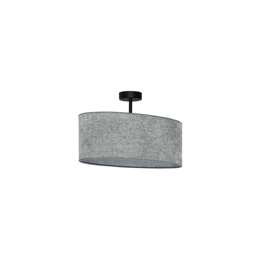 Duolla - Nadgradni lestenec OVAL 1xE27/15W/230V siva