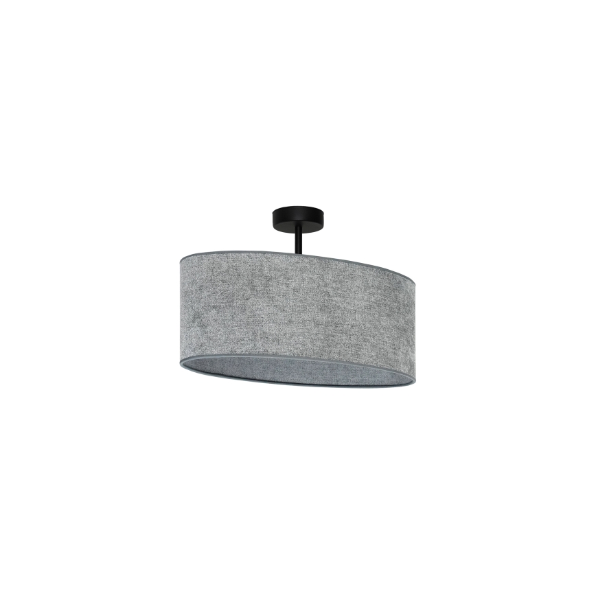 Duolla - Nadgradni lestenec OVAL 1xE27/15W/230V siva