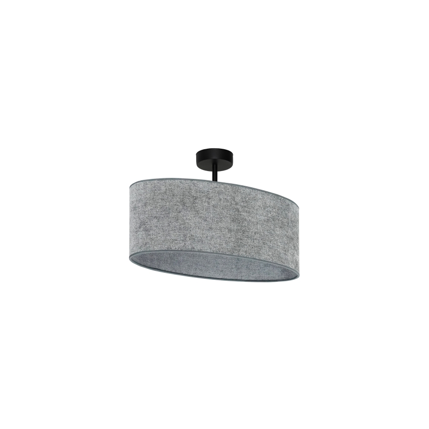 Duolla - Nadgradni lestenec OVAL 1xE27/15W/230V siva