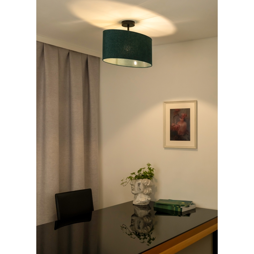 Duolla - Nadgradni lestenec OVAL 1xE27/15W/230V zelena