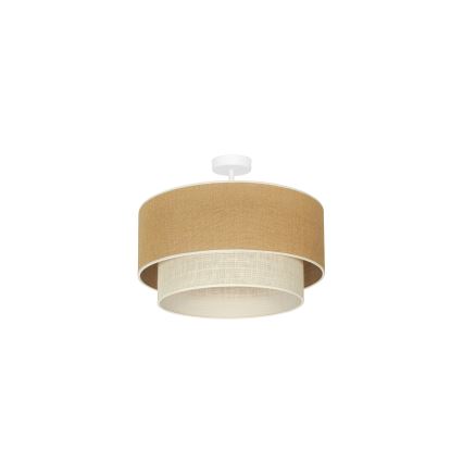 Duolla - Nadgradni lestenec YUTE BOHO 1xE27/15W/230V pr. 45 cm rjava/krem barva