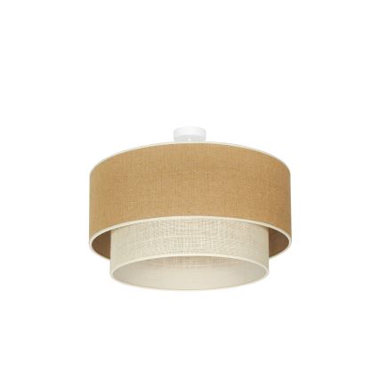 Duolla - Nadgradni lestenec YUTE BOHO 3xE27/15W/230V pr. 60 cm rjava/krem barva