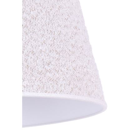 Duolla - Namizna svetilka BOUCLE 1xE27/15W/230V pr. 28 cm bela/les