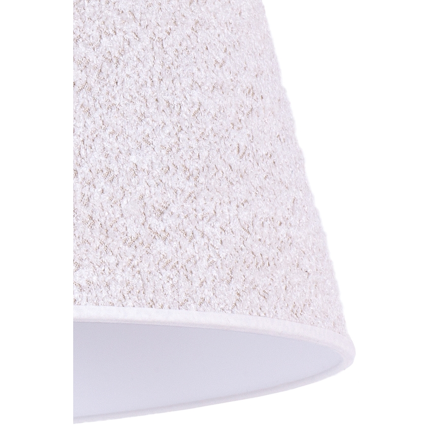 Duolla - Namizna svetilka BOUCLE 1xE27/15W/230V pr. 28 cm bela/les