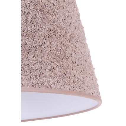 Duolla - Namizna svetilka BOUCLE 1xE27/15W/230V pr. 28 cm rjava/les