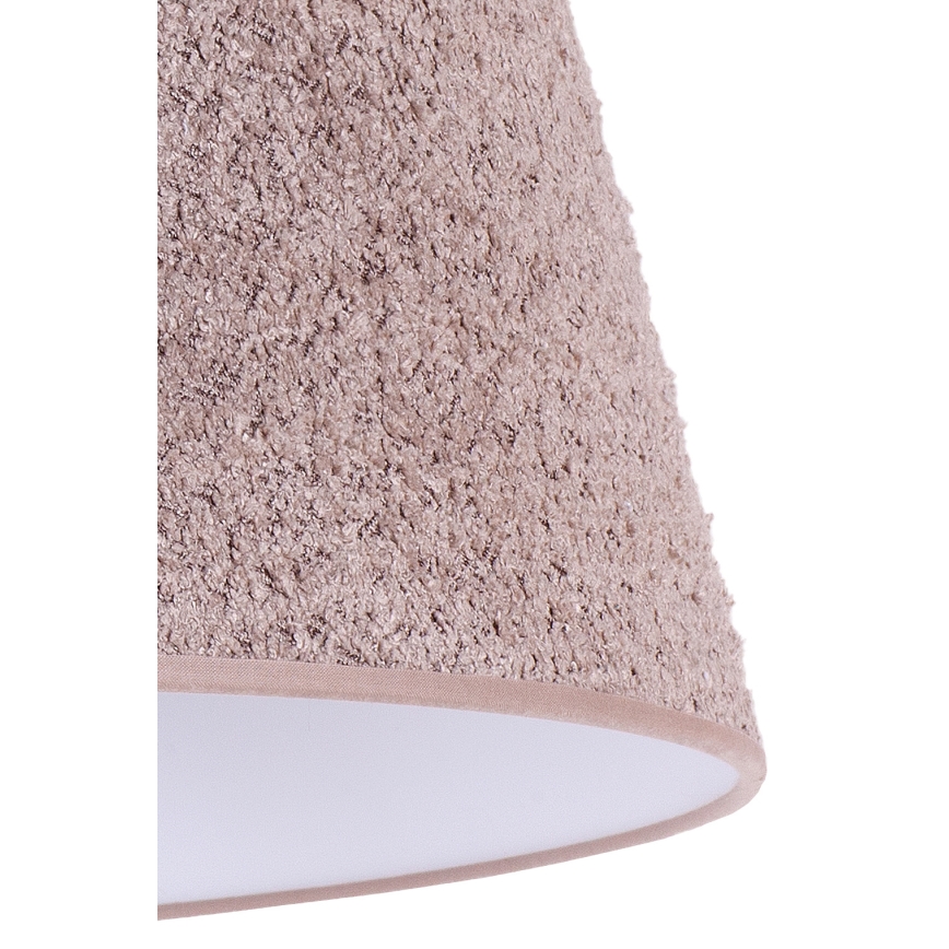 Duolla - Namizna svetilka BOUCLE 1xE27/15W/230V pr. 28 cm rjava/les