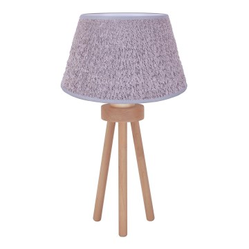 Duolla - Namizna svetilka BOUCLE 1xE27/15W/230V pr. 28 cm siva/les