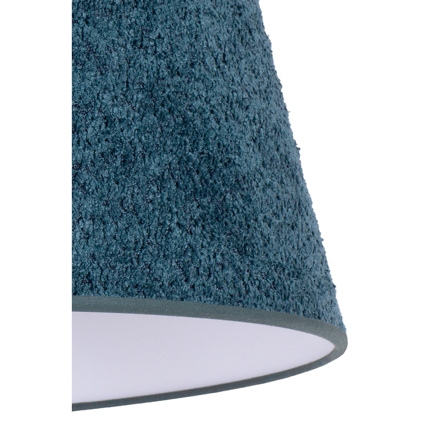 Duolla - Namizna svetilka BOUCLE 1xE27/15W/230V pr. 28 cm turkizna/les