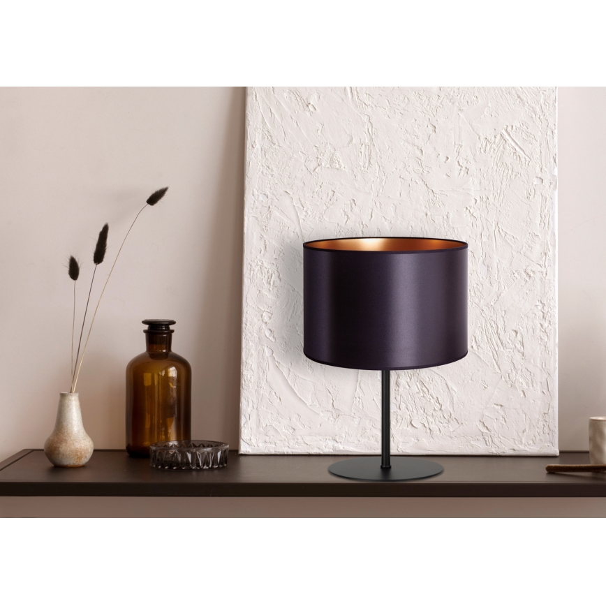 Duolla - Namizna svetilka CANNES 1xE14/15W/230V pr. 20 cm črna/baker