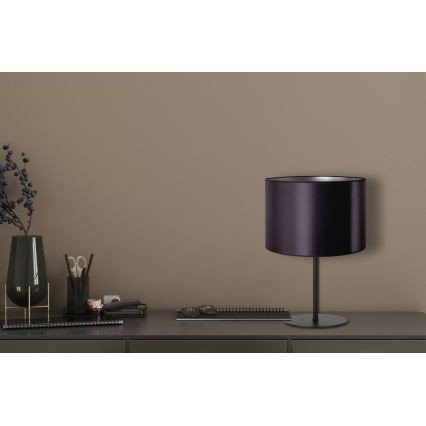 Duolla - Namizna svetilka CANNES 1xE14/15W/230V pr. 20 cm črna/srebrna