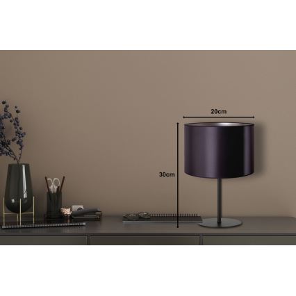 Duolla - Namizna svetilka CANNES 1xE14/15W/230V pr. 20 cm črna/srebrna