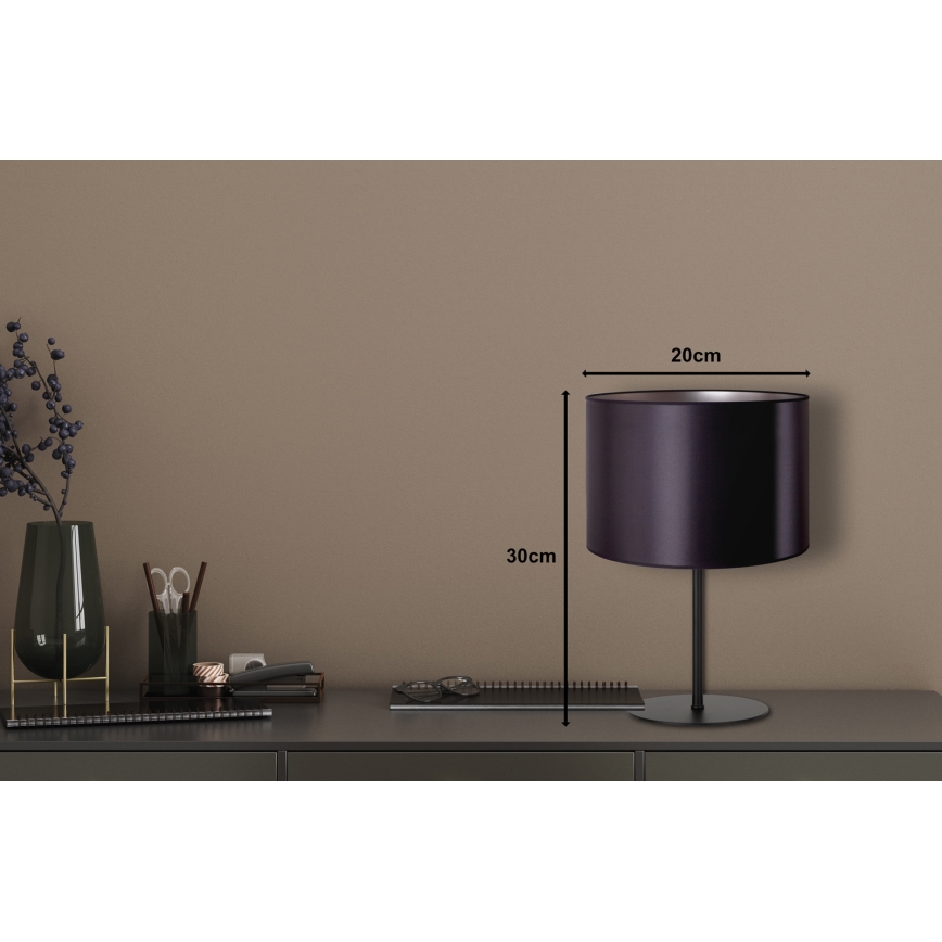 Duolla - Namizna svetilka CANNES 1xE14/15W/230V pr. 20 cm črna/srebrna