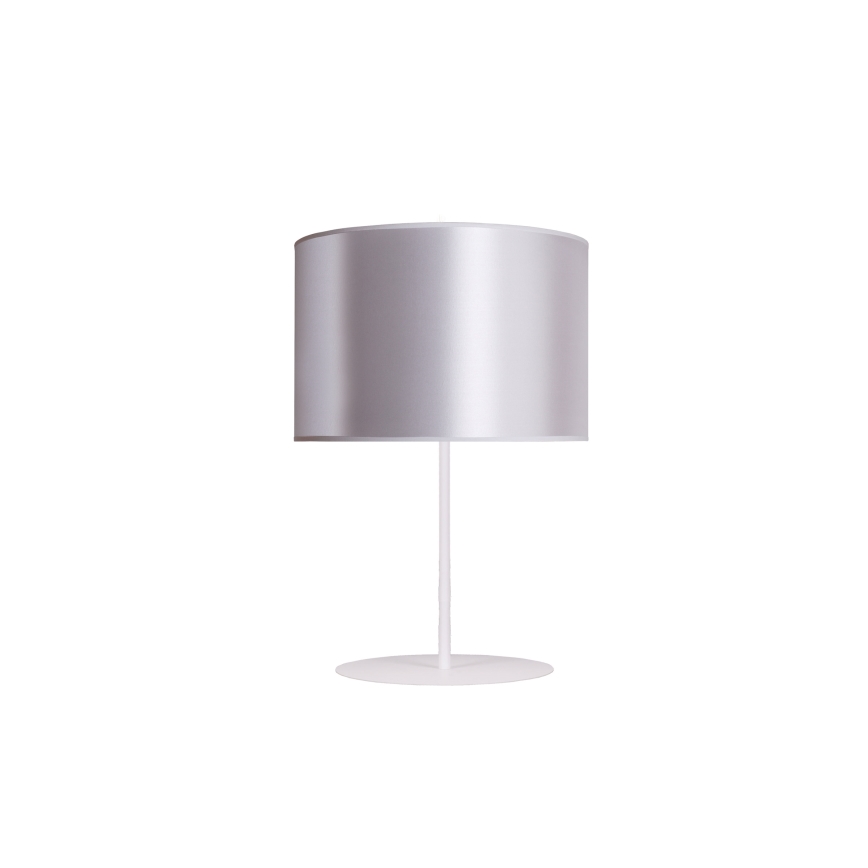 Duolla - Namizna svetilka CANNES 1xE14/15W/230V pr. 20 cm srebrna/baker/bela