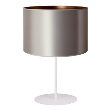 Duolla - Namizna svetilka CANNES 1xE14/15W/230V pr. 20 cm srebrna/baker/bela