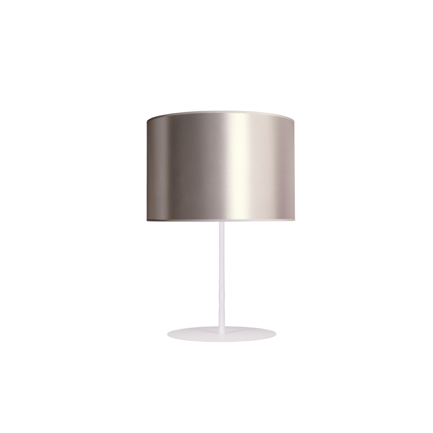 Duolla - Namizna svetilka CANNES 1xE14/15W/230V pr. 20 cm srebrna/baker/bela