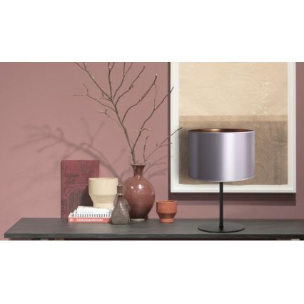 Duolla - Namizna svetilka CANNES 1xE14/15W/230V pr. 20 cm srebrna/baker/črna