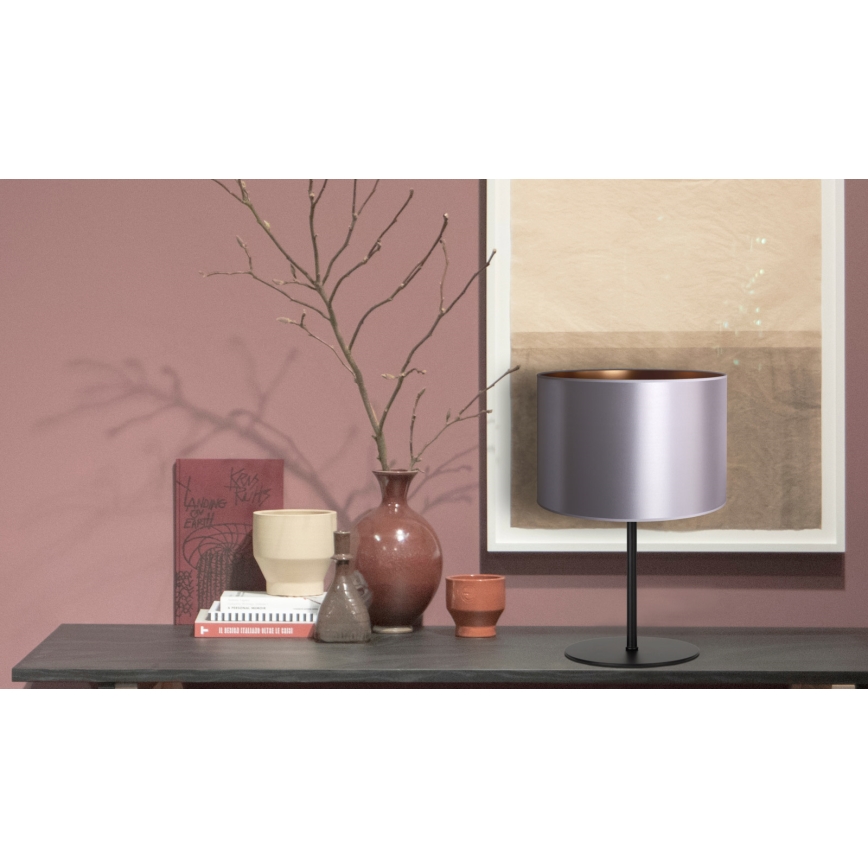 Duolla - Namizna svetilka CANNES 1xE14/15W/230V pr. 20 cm srebrna/baker/črna