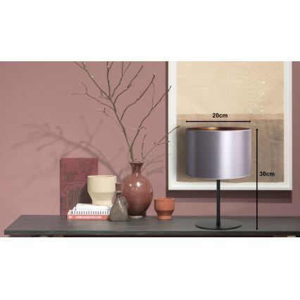 Duolla - Namizna svetilka CANNES 1xE14/15W/230V pr. 20 cm srebrna/baker/črna