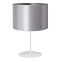 Duolla - Namizna svetilka CANNES 1xE14/15W/230V pr. 20 cm srebrna/bela