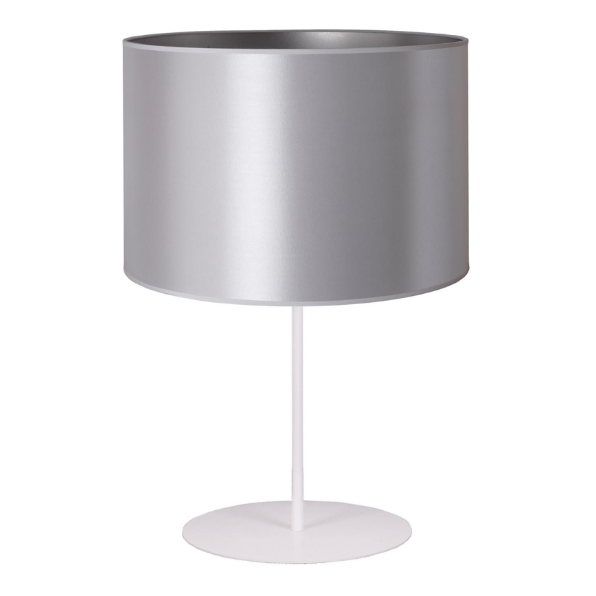 Duolla - Namizna svetilka CANNES 1xE14/15W/230V pr. 20 cm srebrna/bela