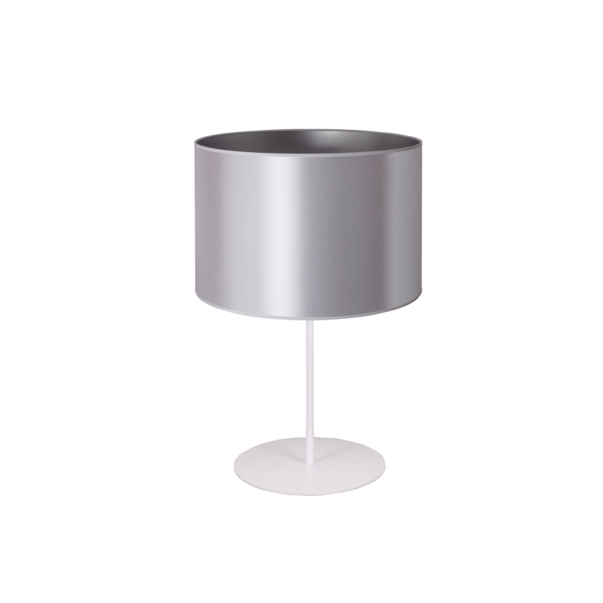 Duolla - Namizna svetilka CANNES 1xE14/15W/230V pr. 20 cm srebrna/bela