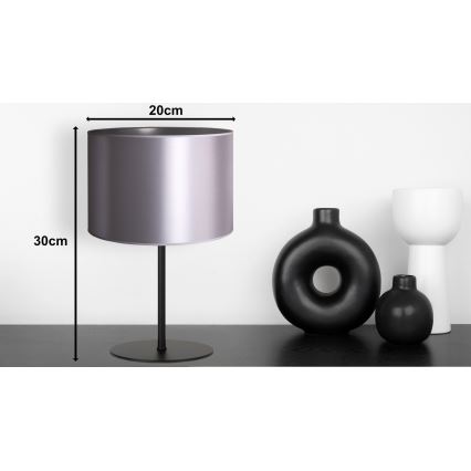 Duolla - Namizna svetilka CANNES 1xE14/15W/230V pr. 20 cm srebrna/črna