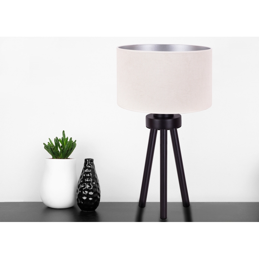 Duolla - Namizna svetilka LYON 1xE27/15W/230V pr. 30 cm krem barva