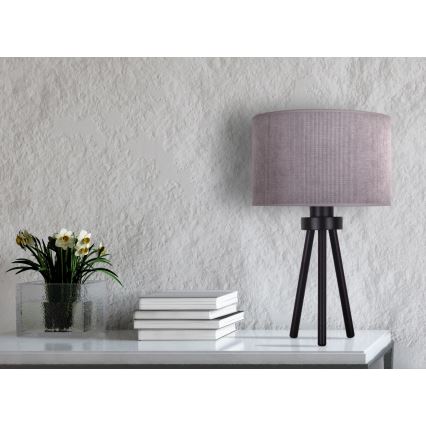 Duolla - Namizna svetilka LYON 1xE27/15W/230V pr. 30 cm siva