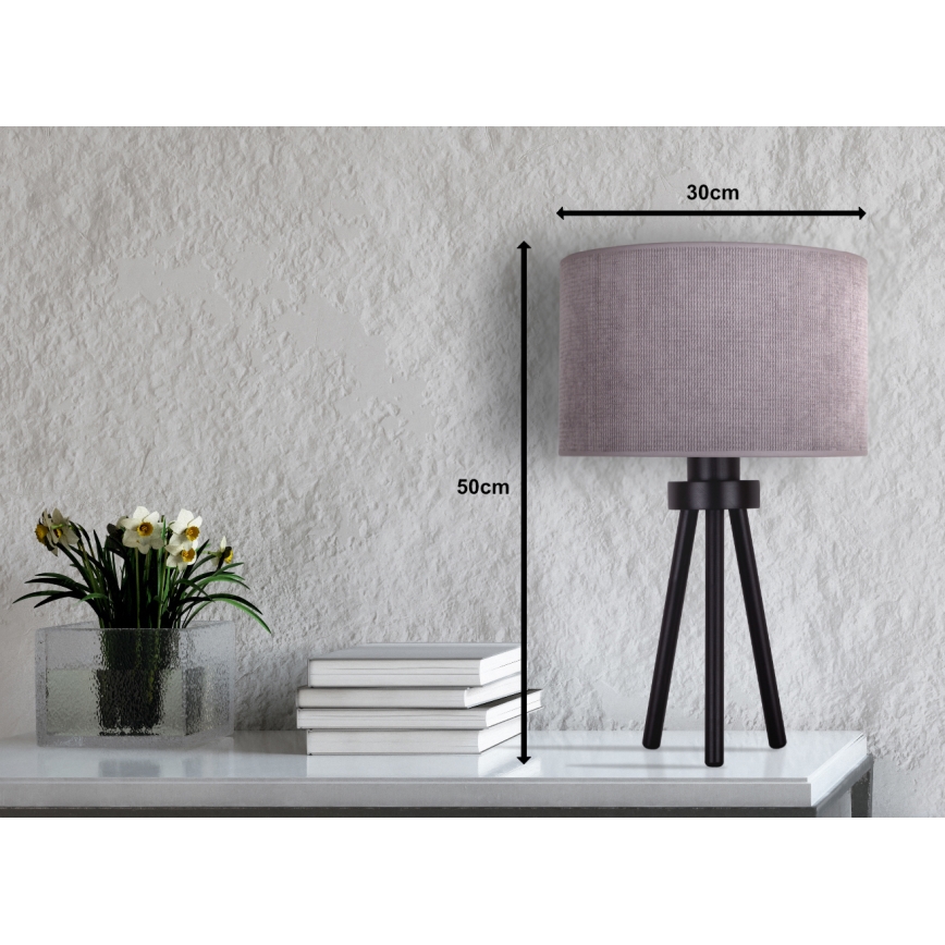 Duolla - Namizna svetilka LYON 1xE27/15W/230V pr. 30 cm siva