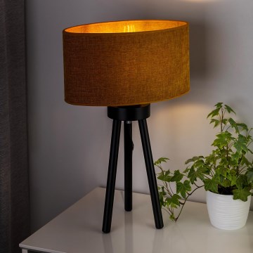Duolla - Namizna svetilka OVAL 1xE27/15W/230V pr. 30 cm rjava