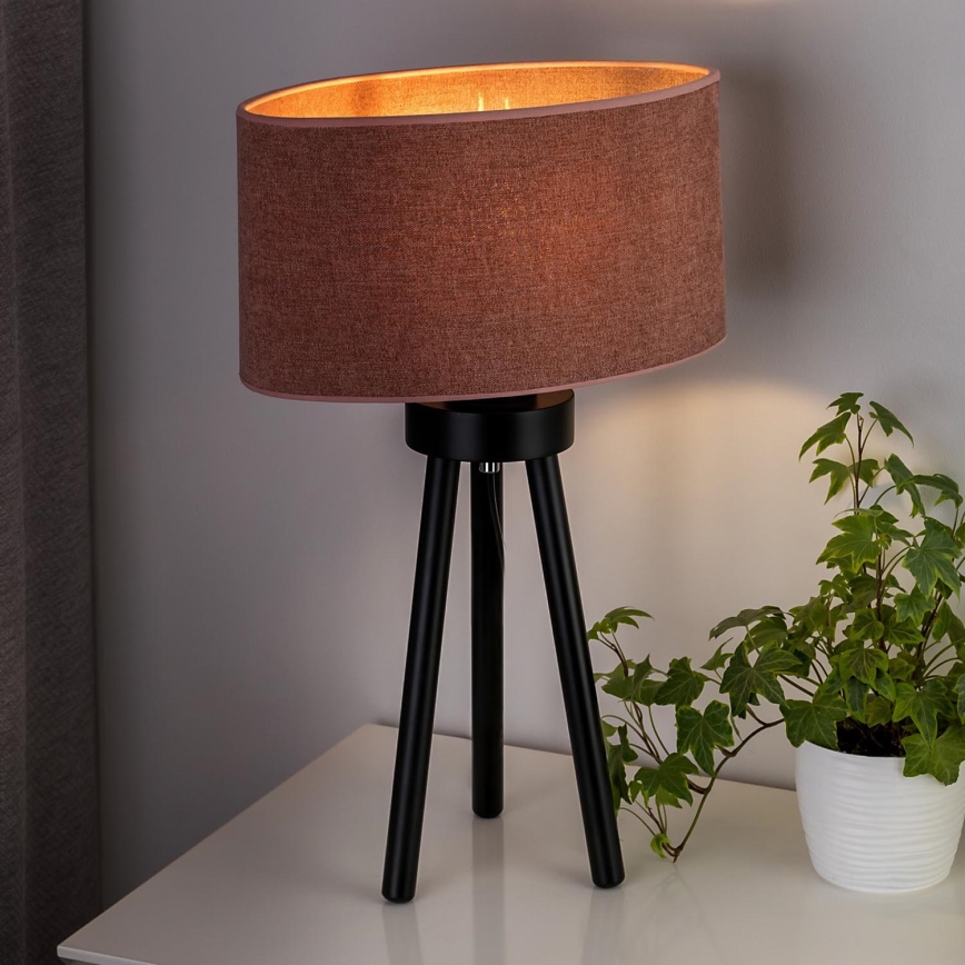 Duolla - Namizna svetilka OVAL 1xE27/15W/230V pr. 30 cm roza
