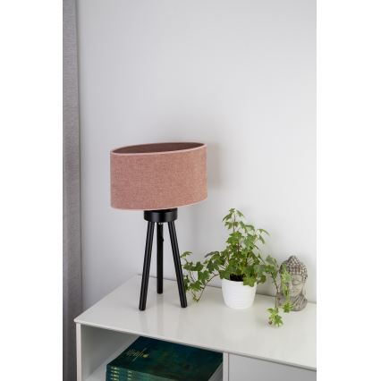 Duolla - Namizna svetilka OVAL 1xE27/15W/230V pr. 30 cm roza