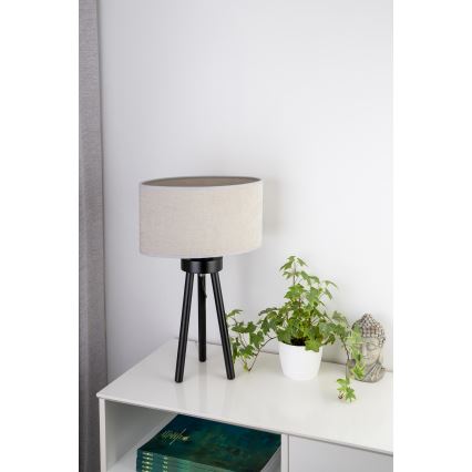 Duolla - Namizna svetilka OVAL 1xE27/15W/230V pr. 30 cm siva
