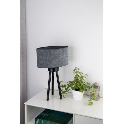 Duolla - Namizna svetilka OVAL 1xE27/15W/230V pr. 30 cm siva