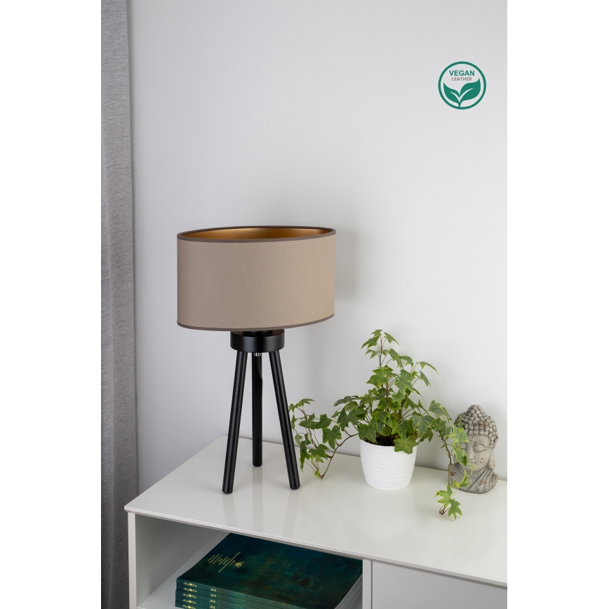 Duolla - Namizna svetilka OVAL VEGAN 1xE27/15W/230V pr. 30 cm bež