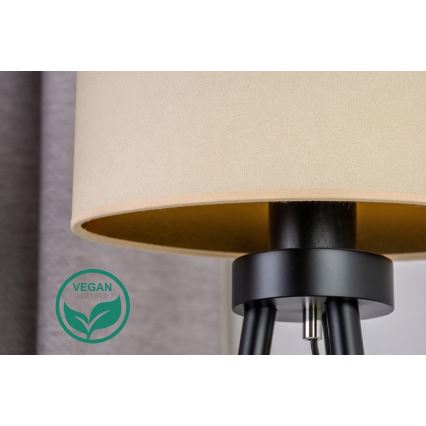 Duolla - Namizna svetilka OVAL VEGAN 1xE27/15W/230V pr. 30 cm krem barva