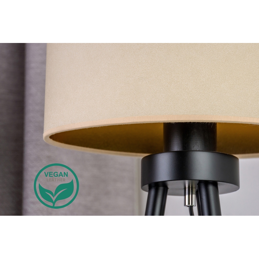 Duolla - Namizna svetilka OVAL VEGAN 1xE27/15W/230V pr. 30 cm krem barva