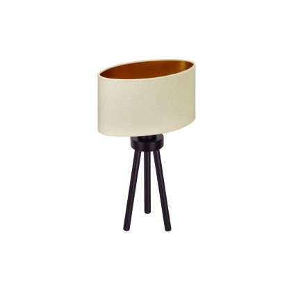 Duolla - Namizna svetilka OVAL VEGAN 1xE27/15W/230V pr. 30 cm krem barva
