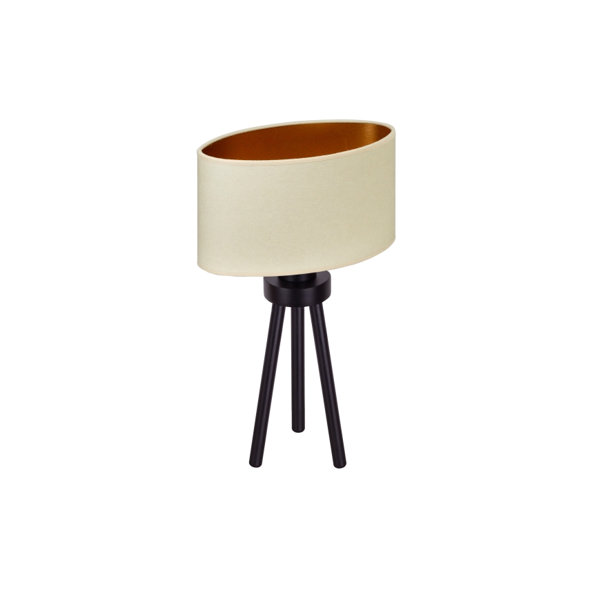 Duolla - Namizna svetilka OVAL VEGAN 1xE27/15W/230V pr. 30 cm krem barva