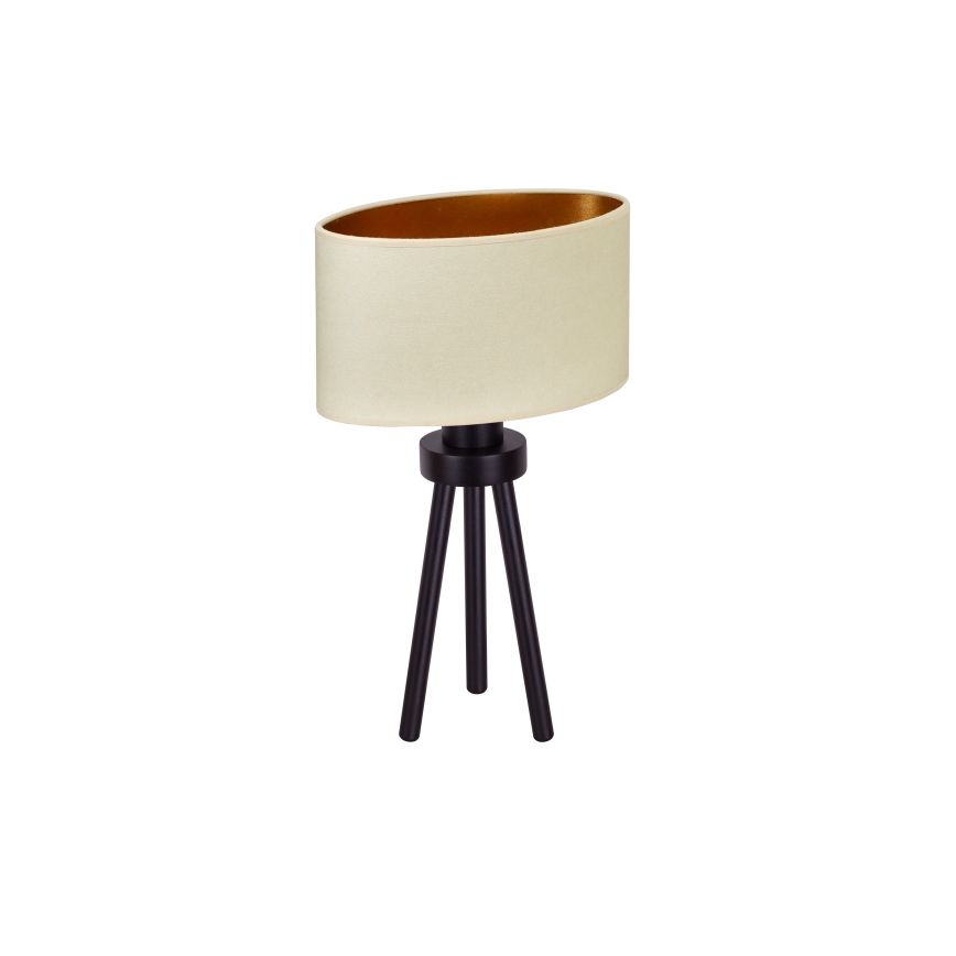 Duolla - Namizna svetilka OVAL VEGAN 1xE27/15W/230V pr. 30 cm krem barva