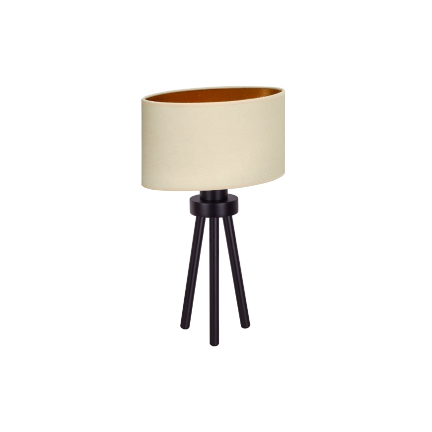 Duolla - Namizna svetilka OVAL VEGAN 1xE27/15W/230V pr. 30 cm krem barva