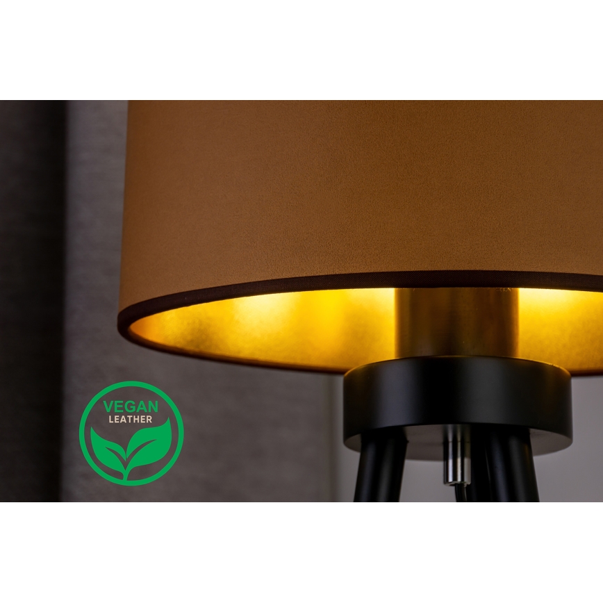 Duolla - Namizna svetilka OVAL VEGAN 1xE27/15W/230V pr. 30 cm rjava