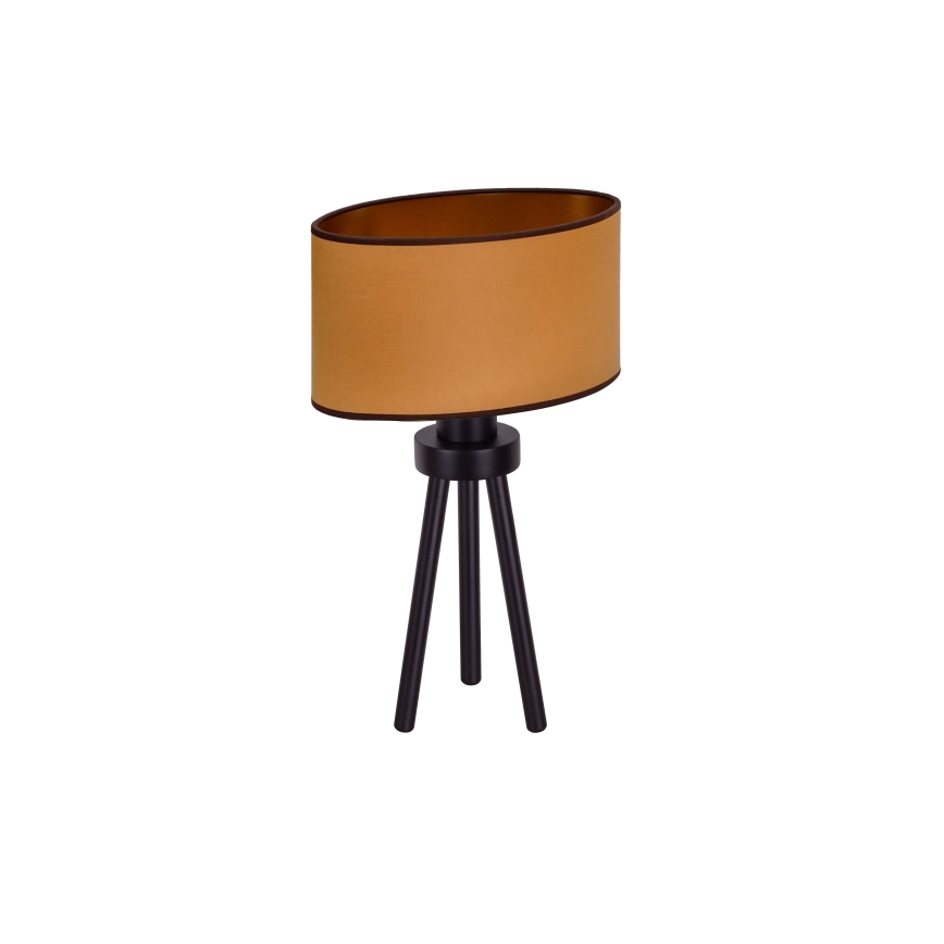Duolla - Namizna svetilka OVAL VEGAN 1xE27/15W/230V pr. 30 cm rjava
